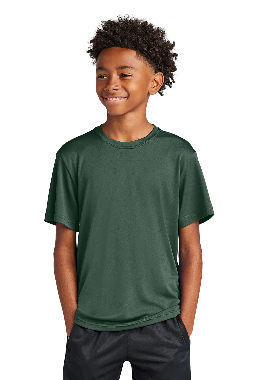 Sport-Tek Jugend Competitor Feuchtigkeitstransportierendes Kurzarm-Crewneck T-Shirt - Waldgrün