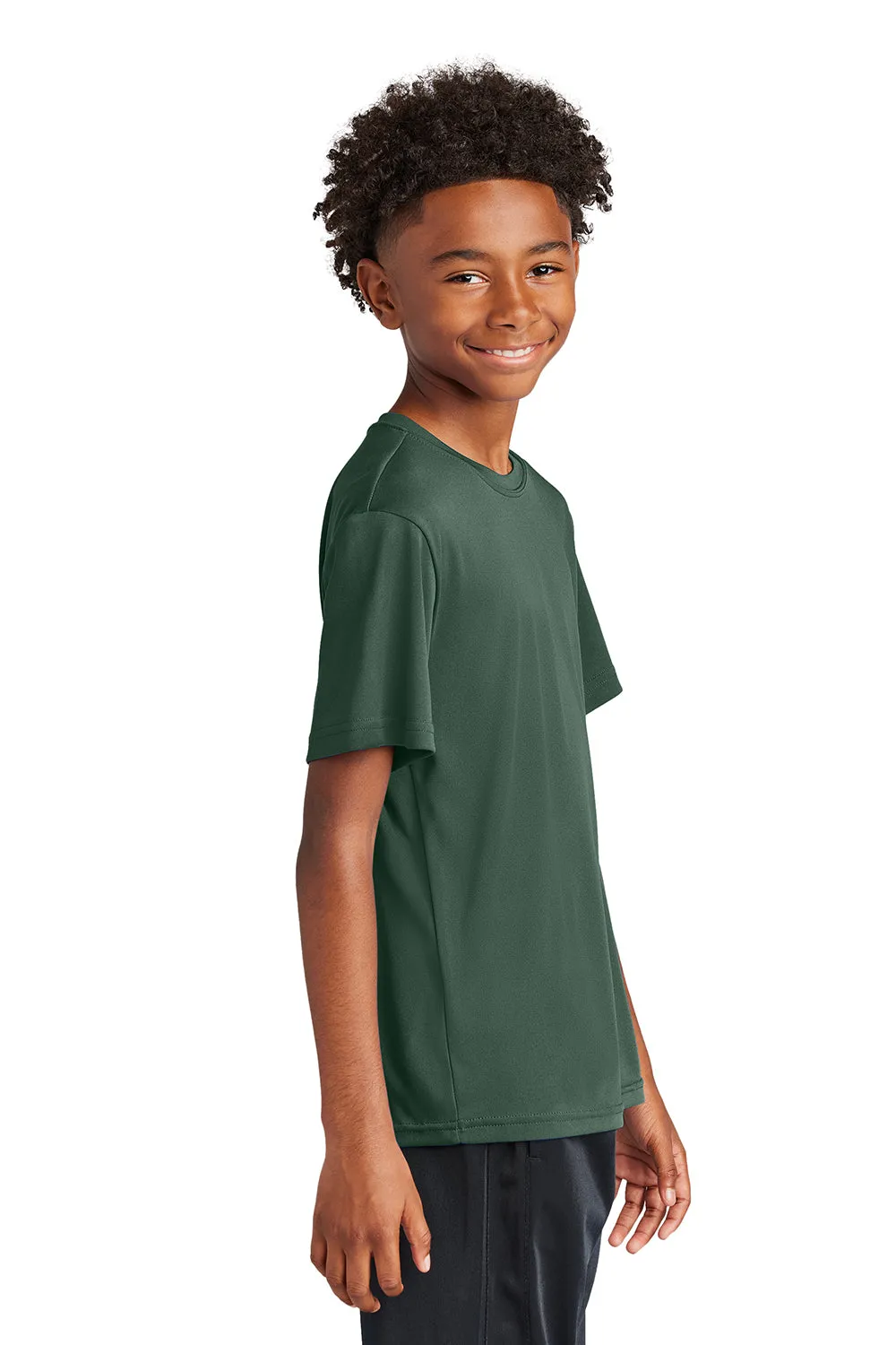 Sport-Tek Jugend Competitor Feuchtigkeitstransportierendes Kurzarm-Crewneck T-Shirt - Waldgrün