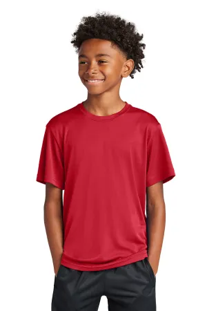 Sport-Tek Jugend Competitor Feuchtigkeitstransportierendes Kurzarm-Crewneck T-Shirt - Echtes Rot