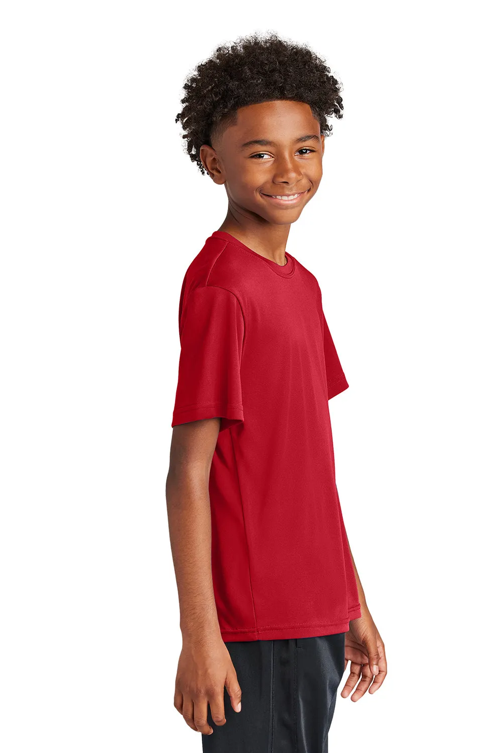 Sport-Tek Jugend Competitor Feuchtigkeitstransportierendes Kurzarm-Crewneck T-Shirt - Echtes Rot