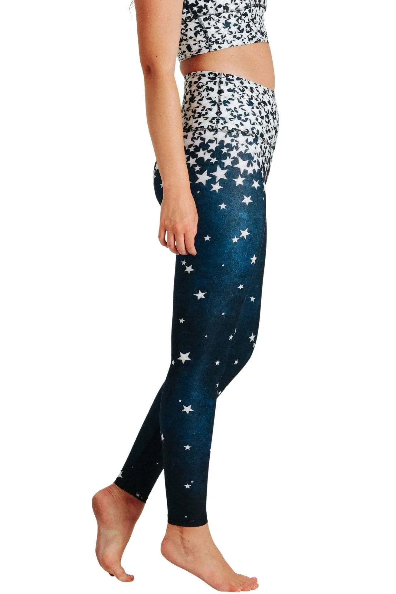 Star Struck Bedruckte Yoga-Leggings von Yoga Democracy
