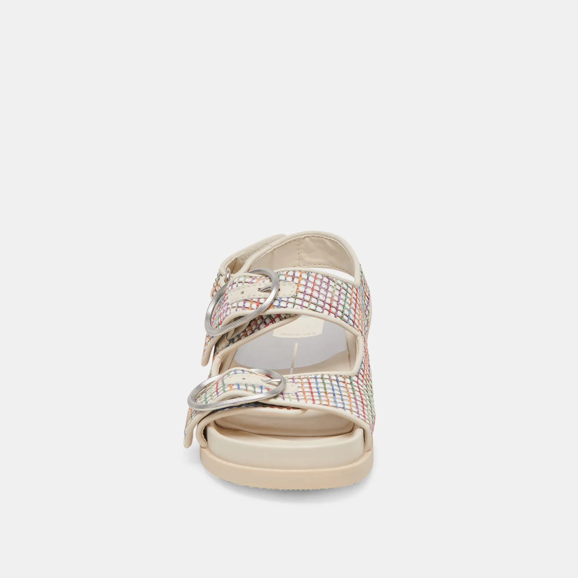 STARLA PRIDE SANDALEN WEIß MULTI RAFFIA