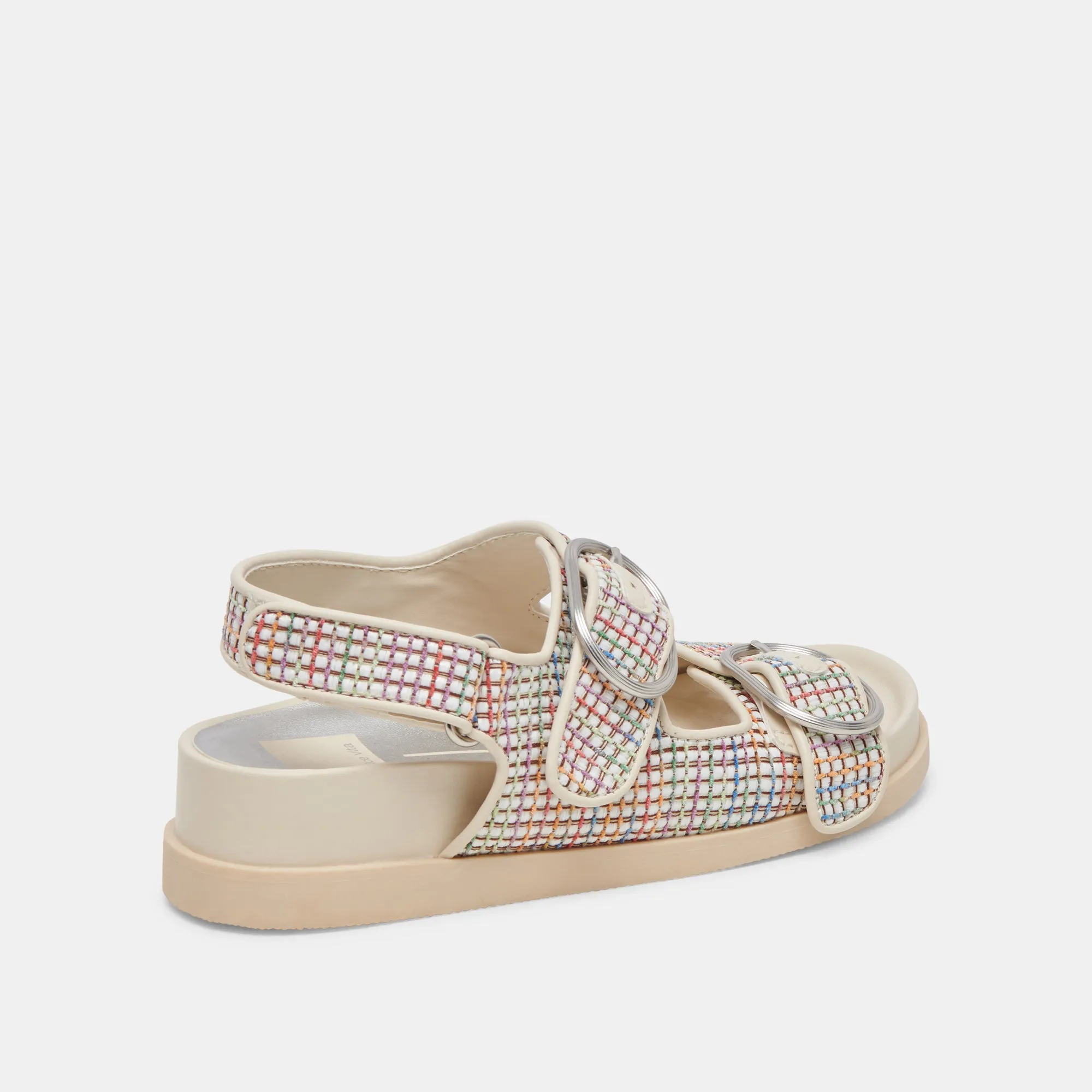 STARLA PRIDE SANDALEN WEIß MULTI RAFFIA