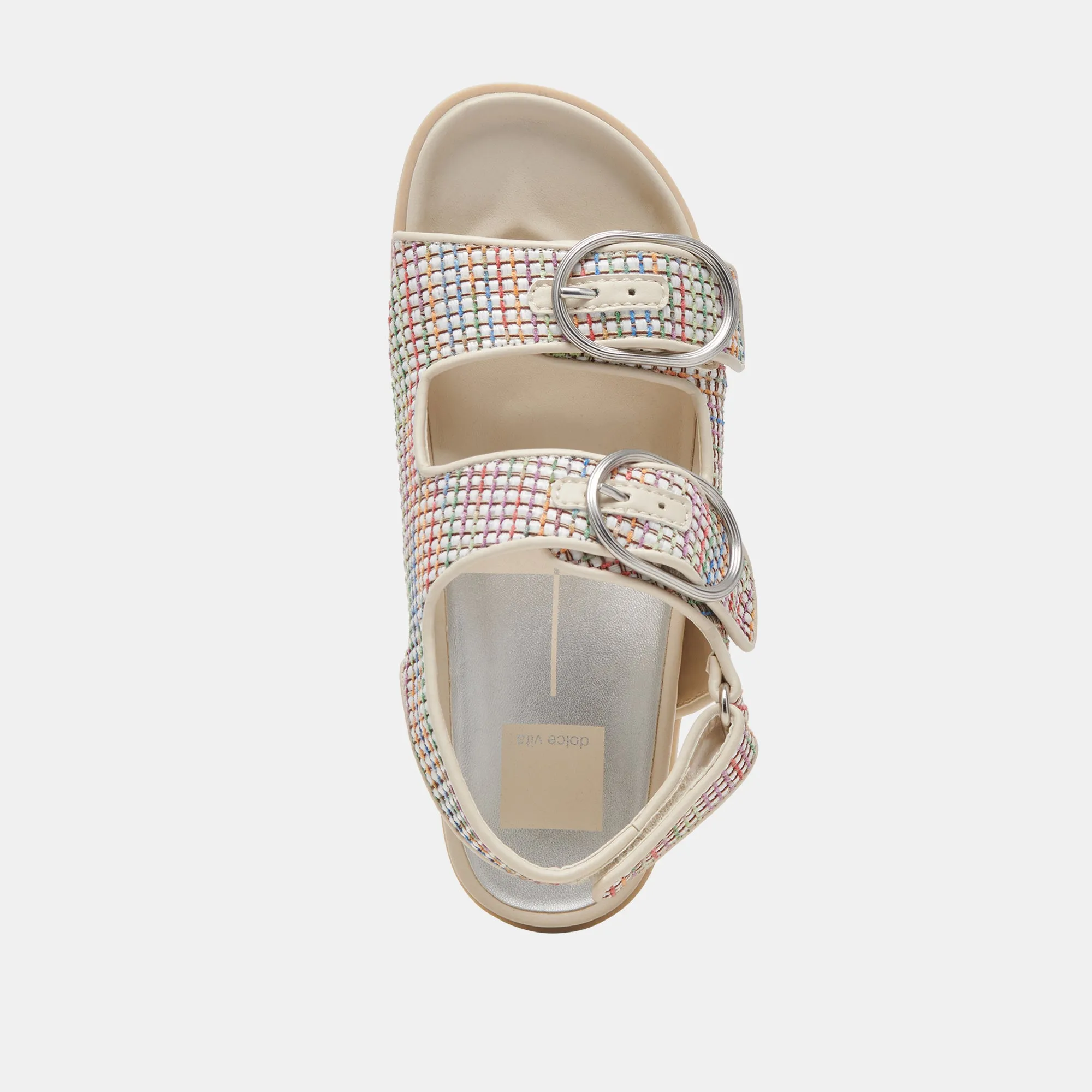 STARLA PRIDE SANDALEN WEIß MULTI RAFFIA