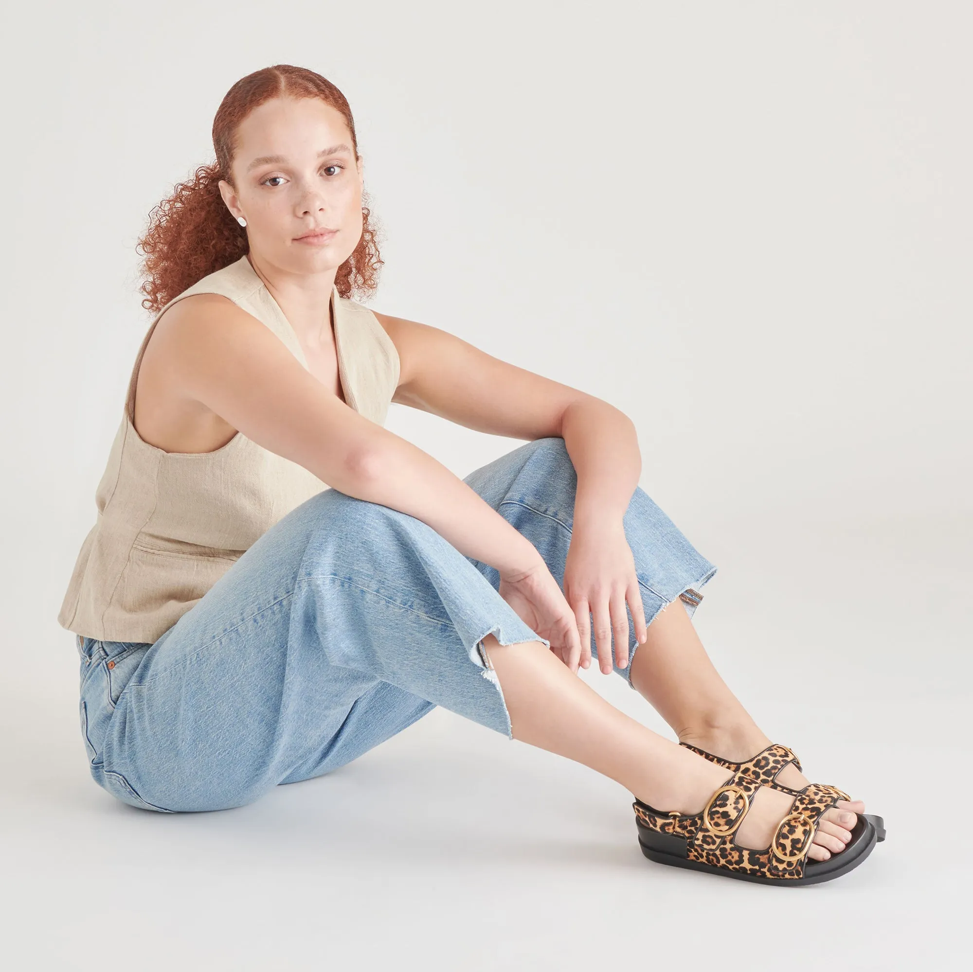 STARLA SANDALEN LEOPARD SCHWARZ KALBSHAAR