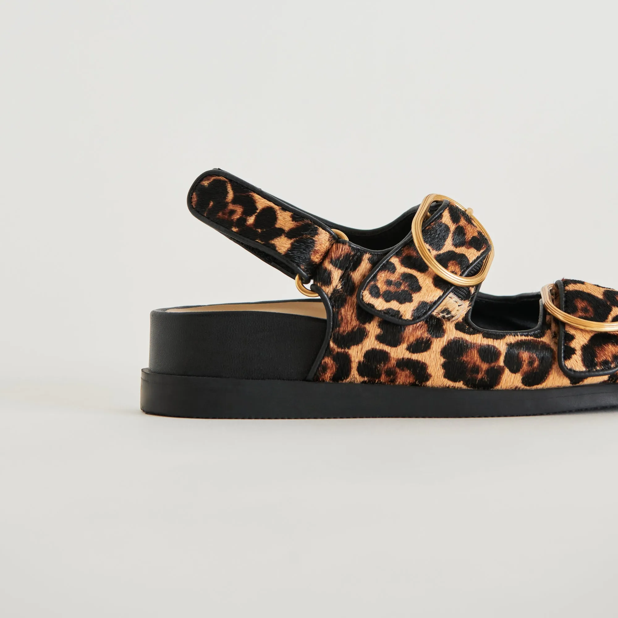 STARLA SANDALEN LEOPARD SCHWARZ KALBSHAAR