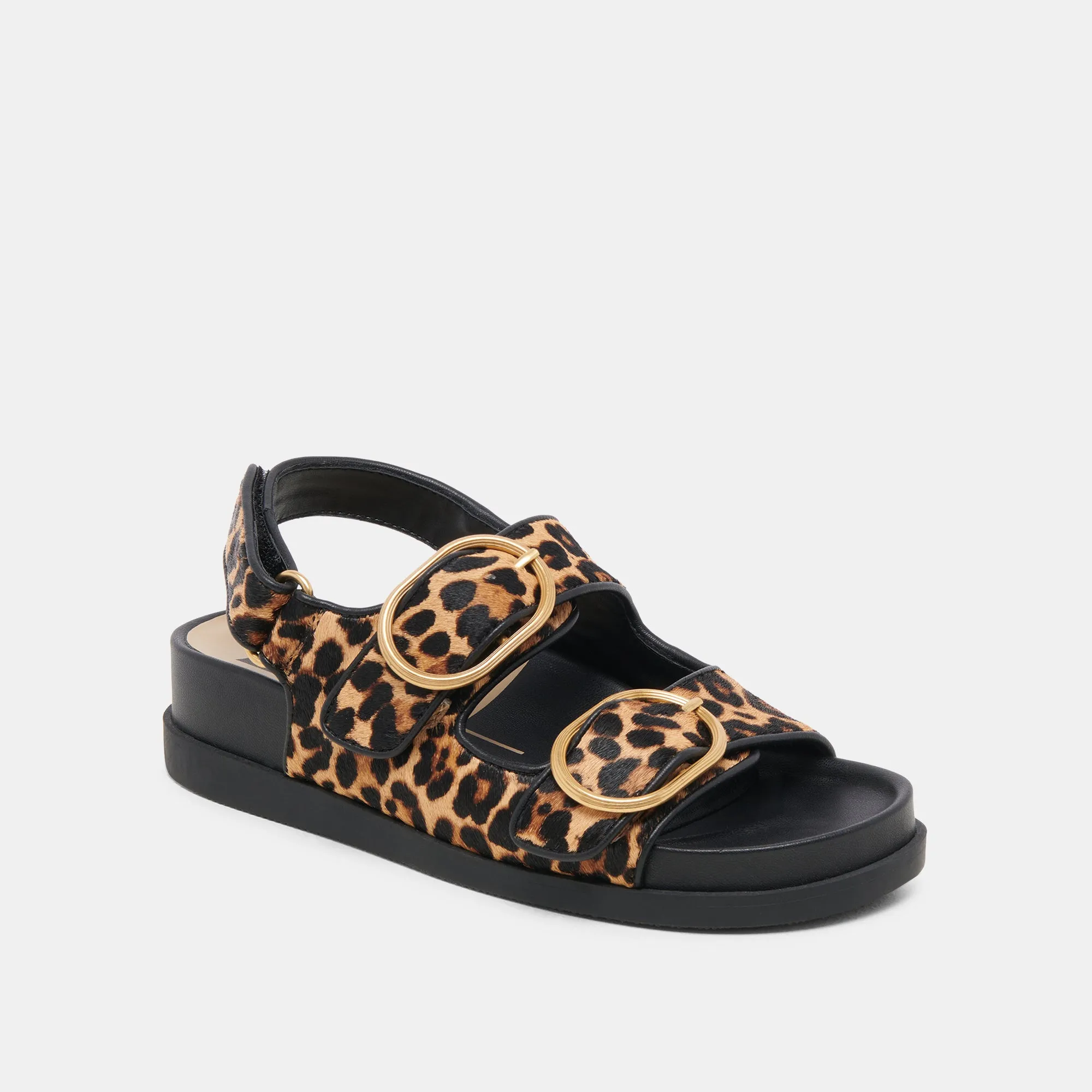 STARLA SANDALEN LEOPARD SCHWARZ KALBSHAAR
