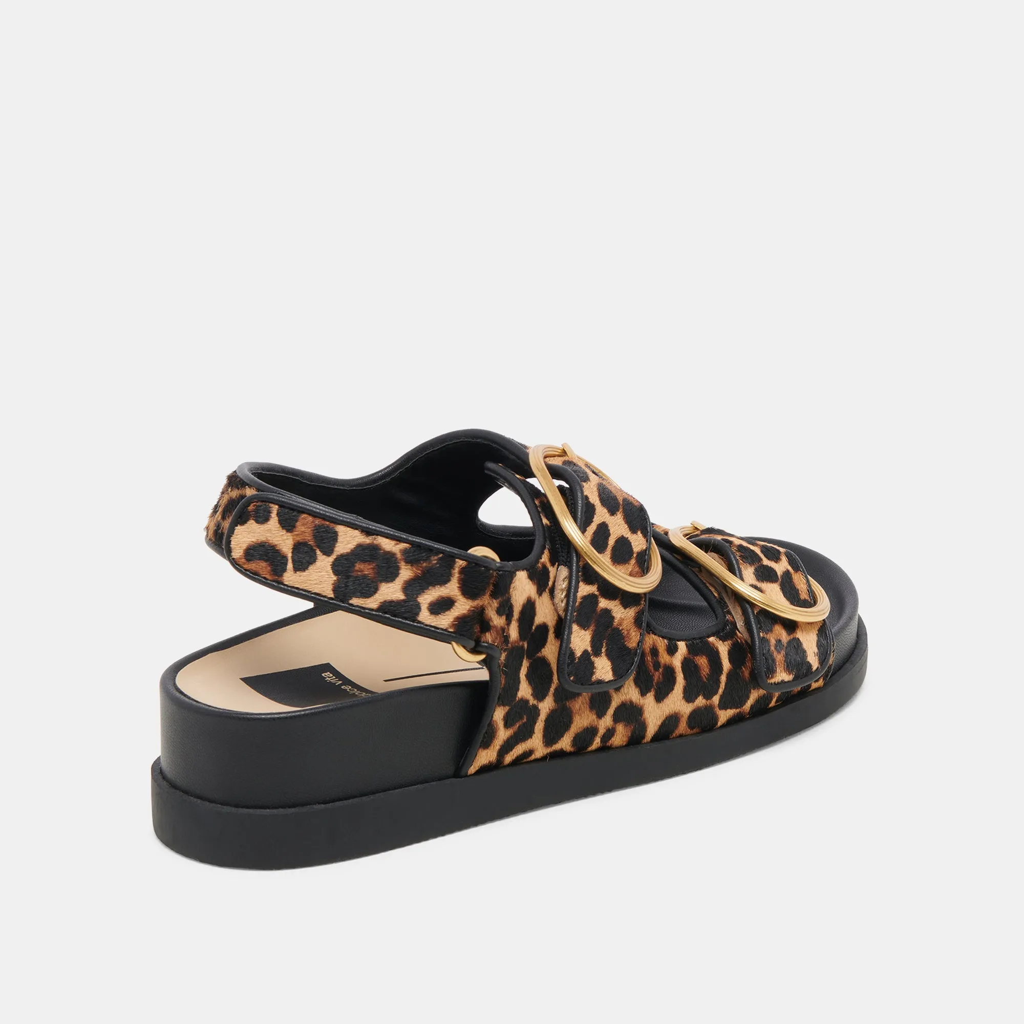 STARLA SANDALEN LEOPARD SCHWARZ KALBSHAAR