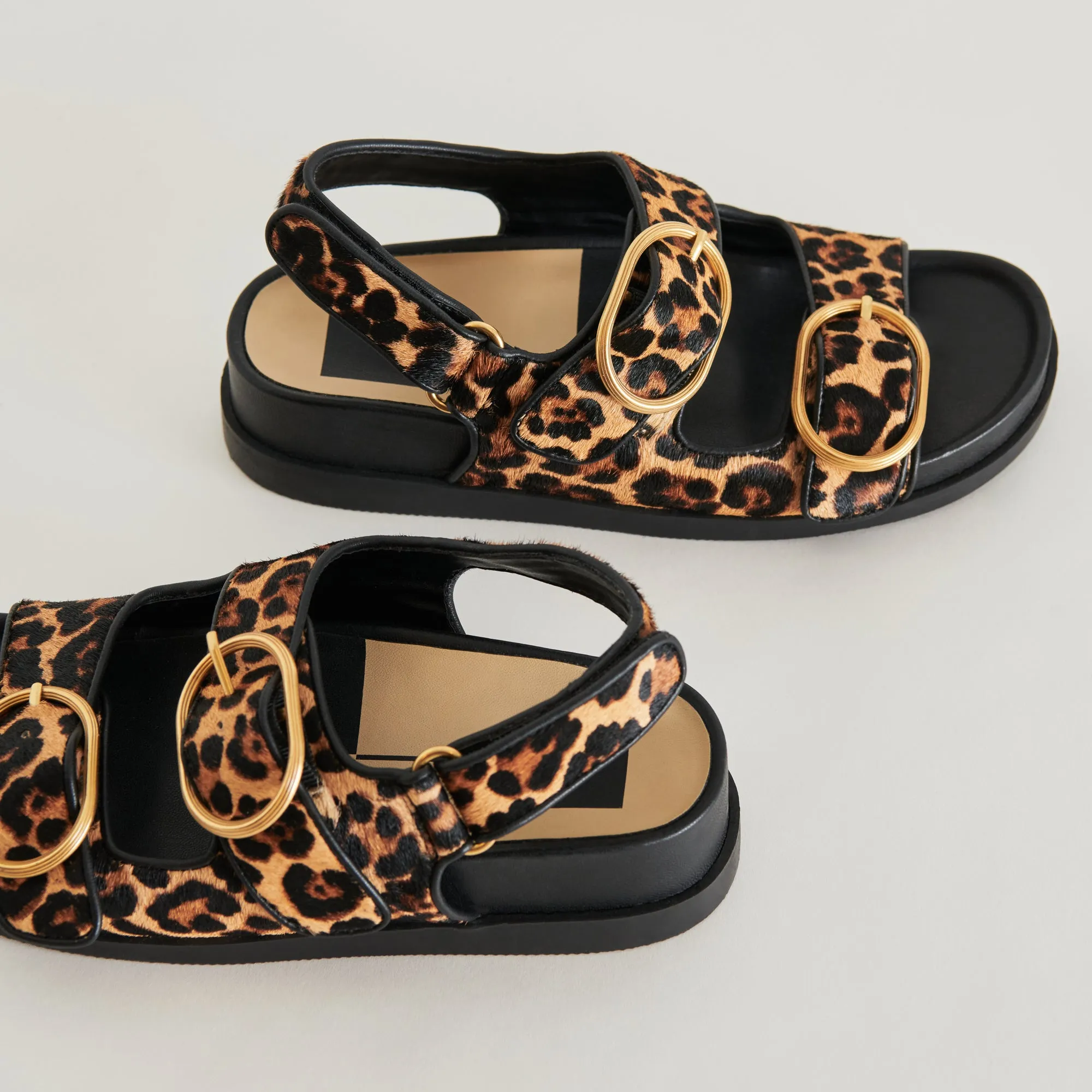 STARLA SANDALEN LEOPARD SCHWARZ KALBSHAAR