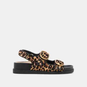 STARLA SANDALEN LEOPARD SCHWARZ KALBSHAAR