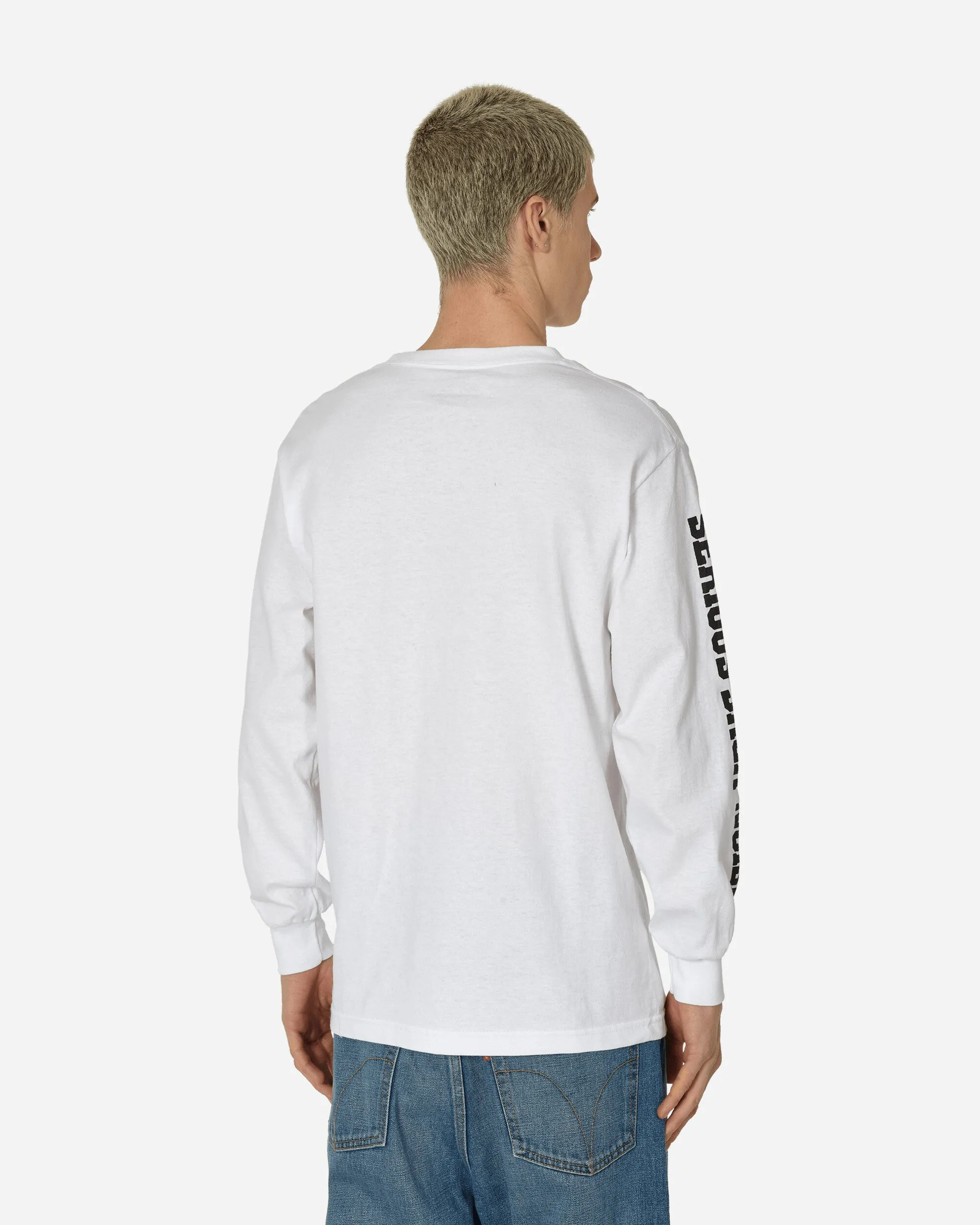 Statue Langarm T-Shirt Weiß