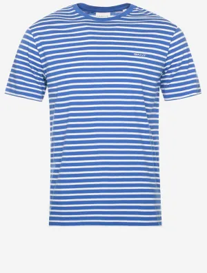 Gestreiftes T-Shirt in kräftigem Blau