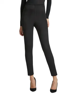 Suede-Legging in Schwarz