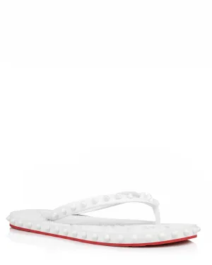 Super Loubi Gummiflipflops in Bianco