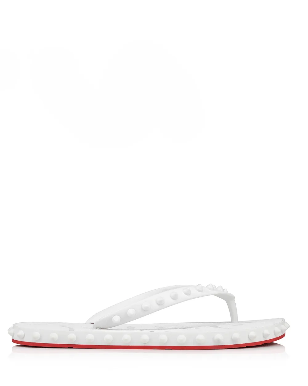 Super Loubi Gummiflipflops in Bianco