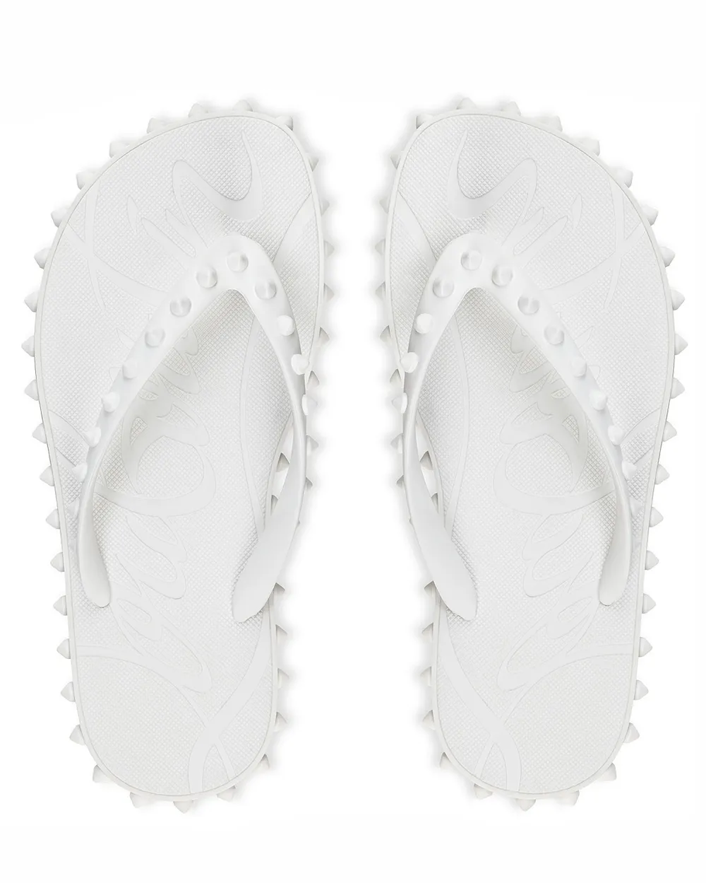 Super Loubi Gummiflipflops in Bianco