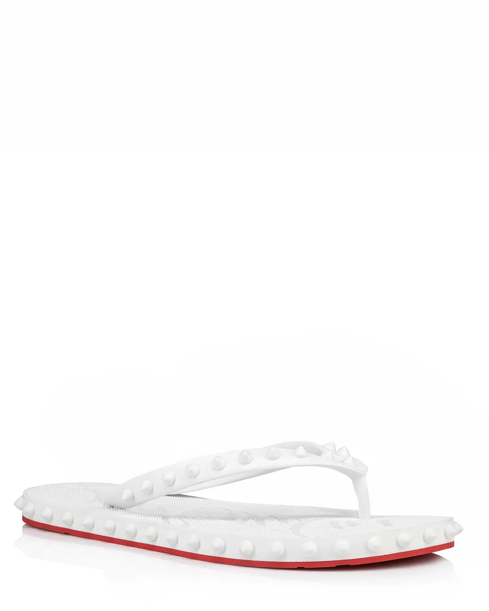 Super Loubi Gummiflipflops in Bianco