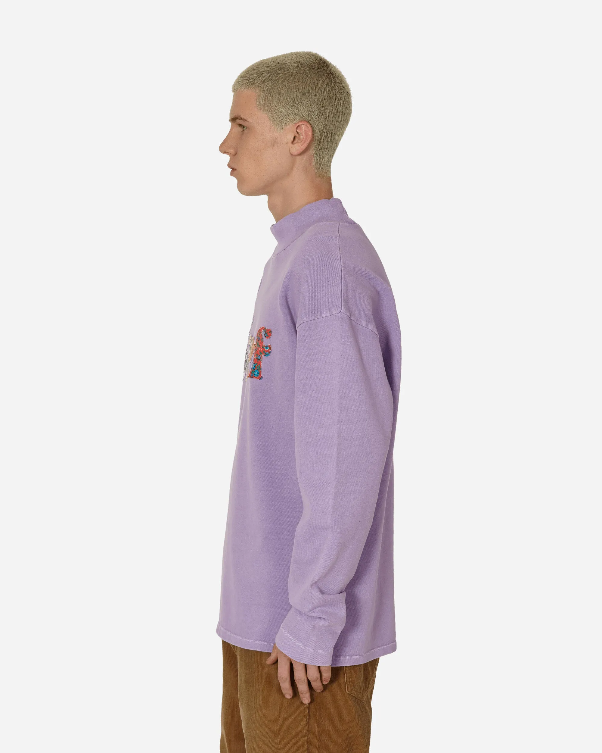 Surf Patch Langarm T-Shirt Lila