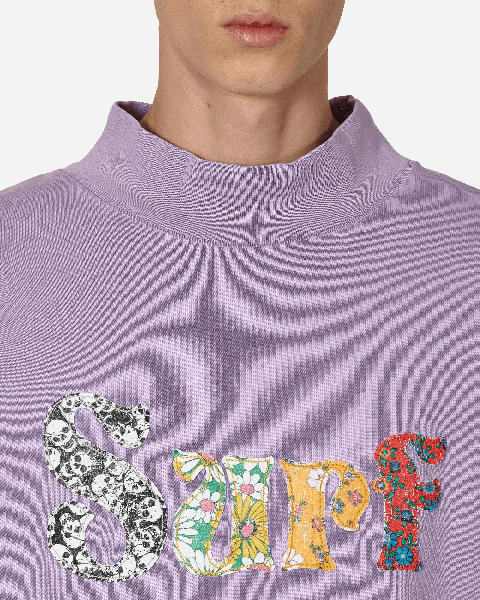 Surf Patch Langarm T-Shirt Lila