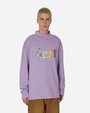 Surf Patch Langarm T-Shirt Lila