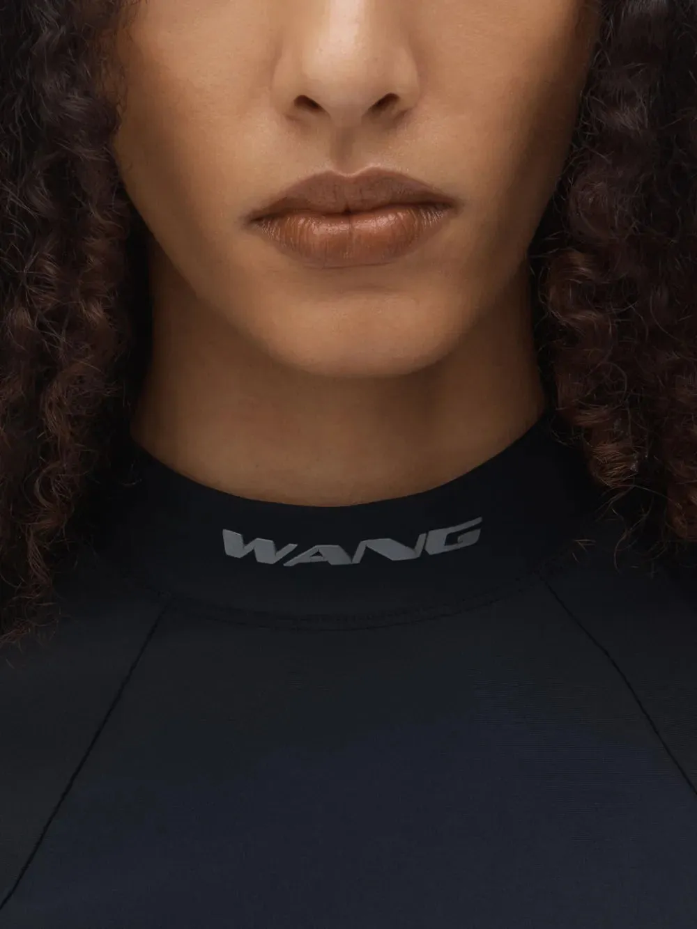 T VON ALEXANDER WANG - Damen SS W/ Mock Neck Rashguard Top Kleidung_alexanderwang-t