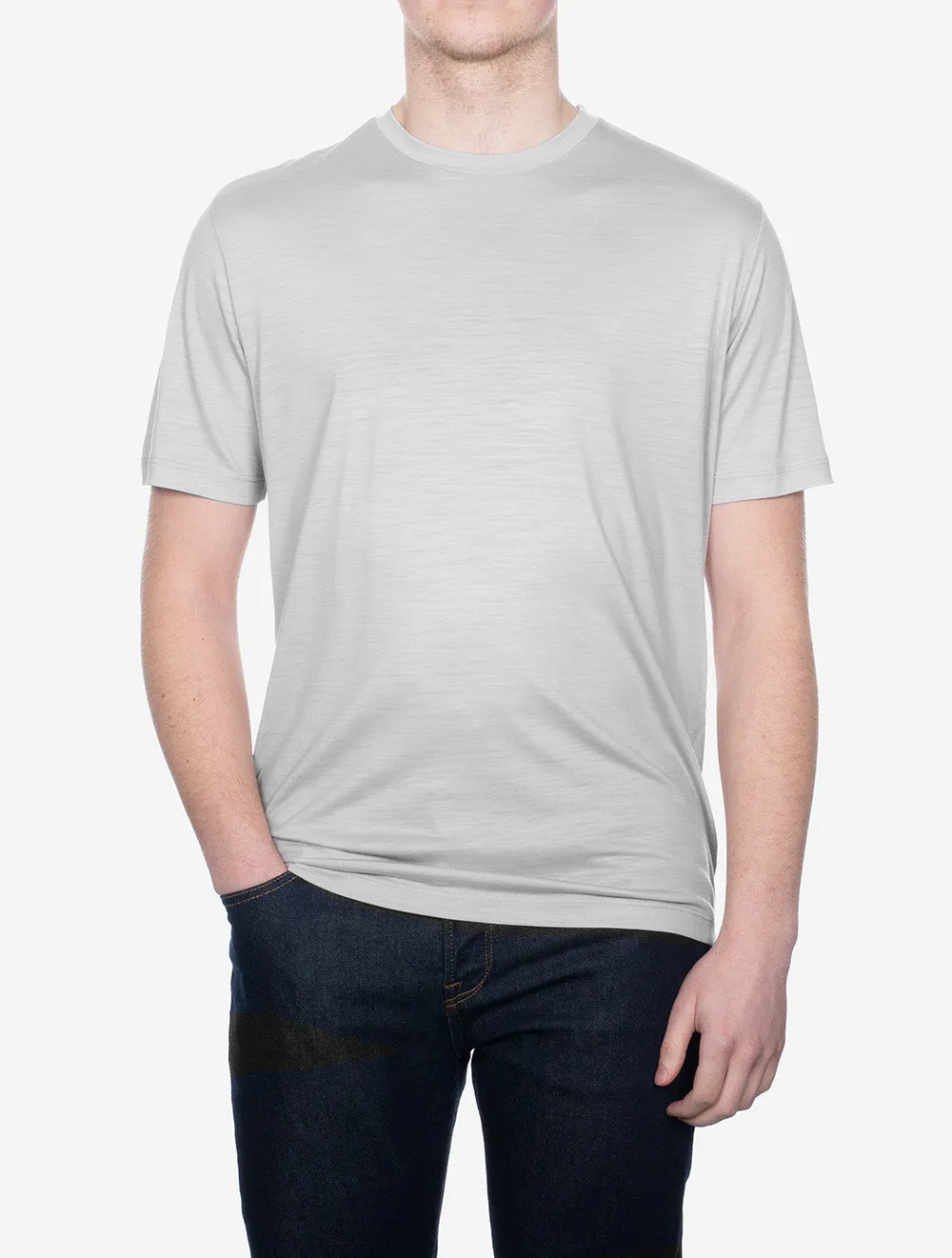 T-Shirt Kurzarm Vollmittel Beige