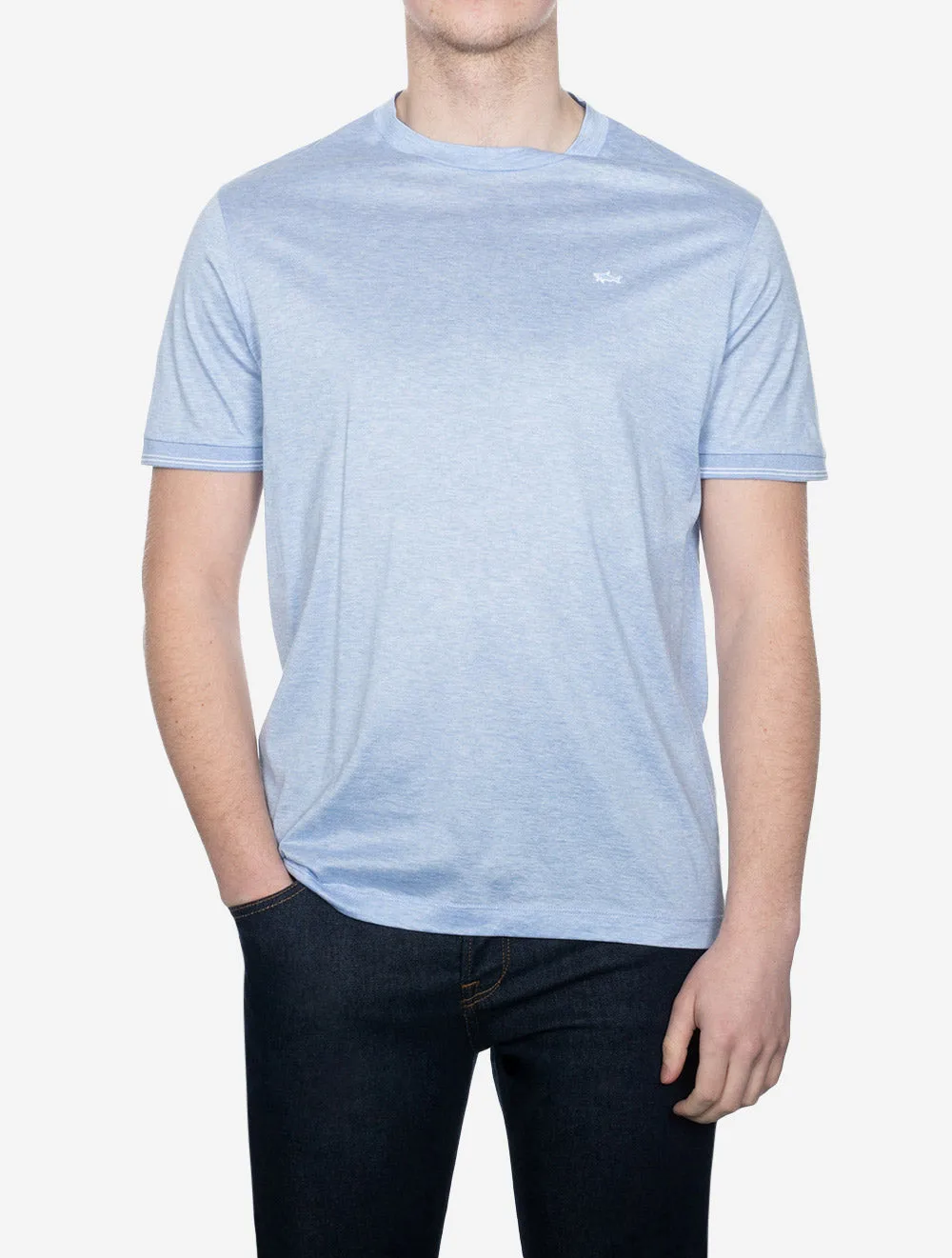T-Shirt Mit Haifischabzeichen Blau