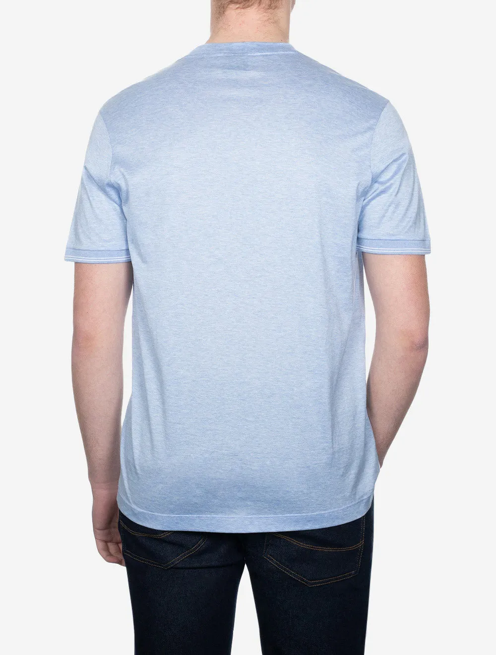 T-Shirt Mit Haifischabzeichen Blau