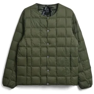 Taion Damen Steppjacke mit Rundhalsausschnitt in Dunkeloliv