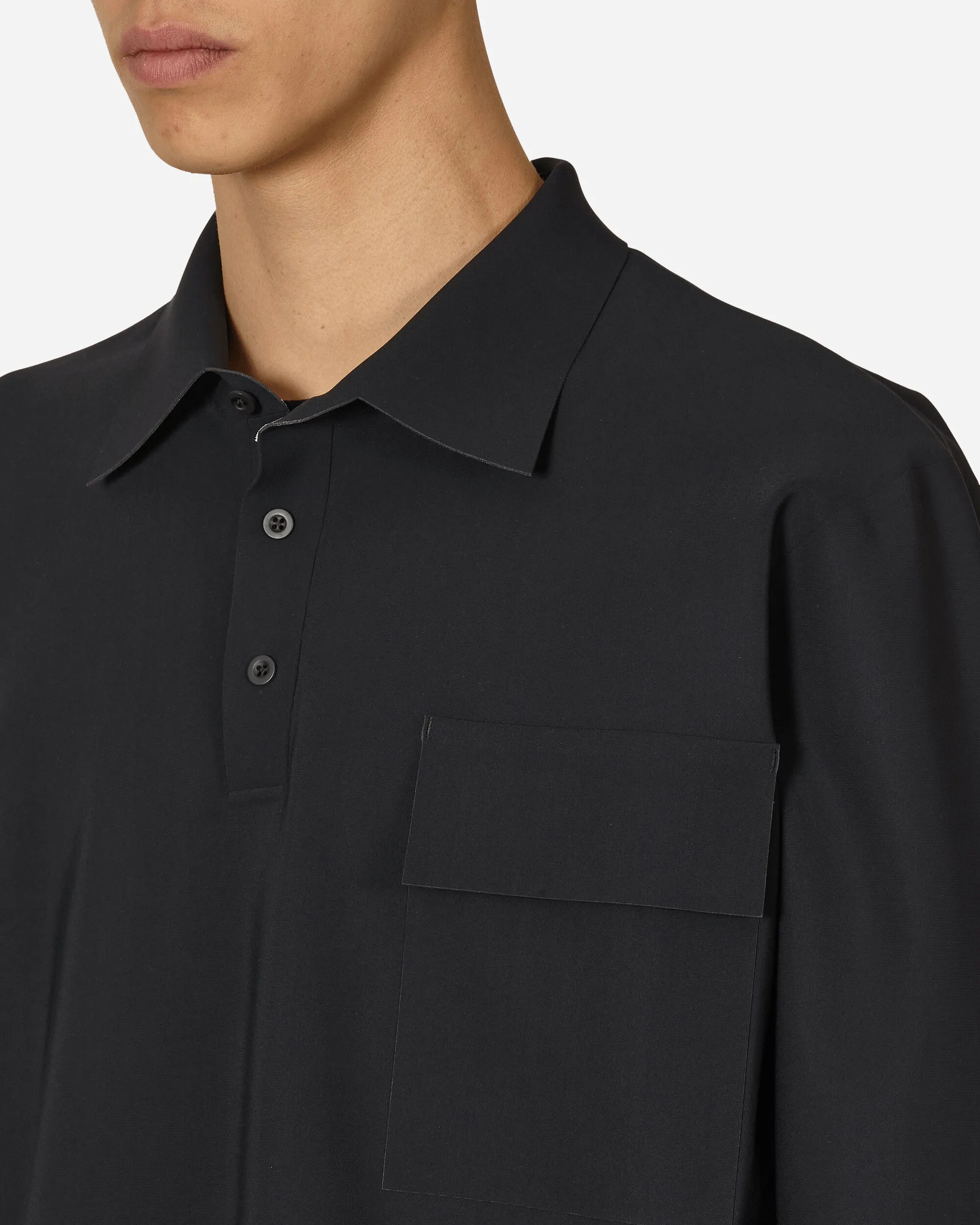 Geklebte Polo-Shirt Schwarz