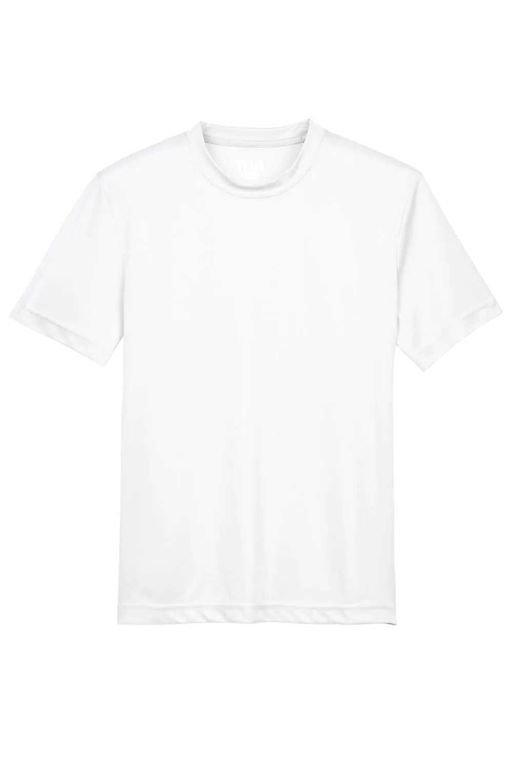 Team 365 Youth Zone Performance Feuchtigkeitstransportierendes Kurzarm-Crewneck-T-Shirt - Weiß