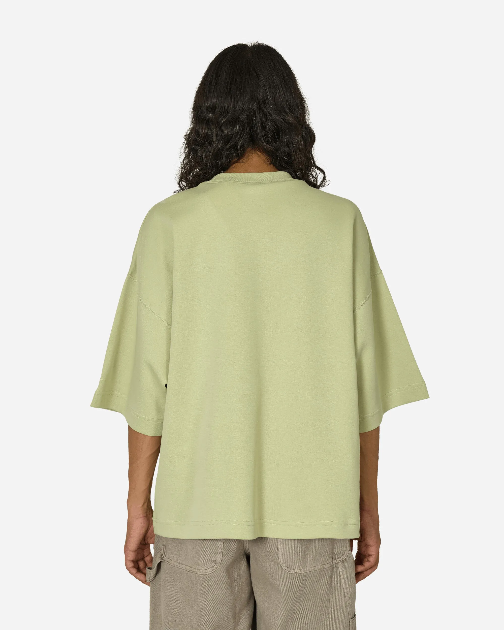 Tech Kurzarm-Fleece-T-Shirt Oliv Aura