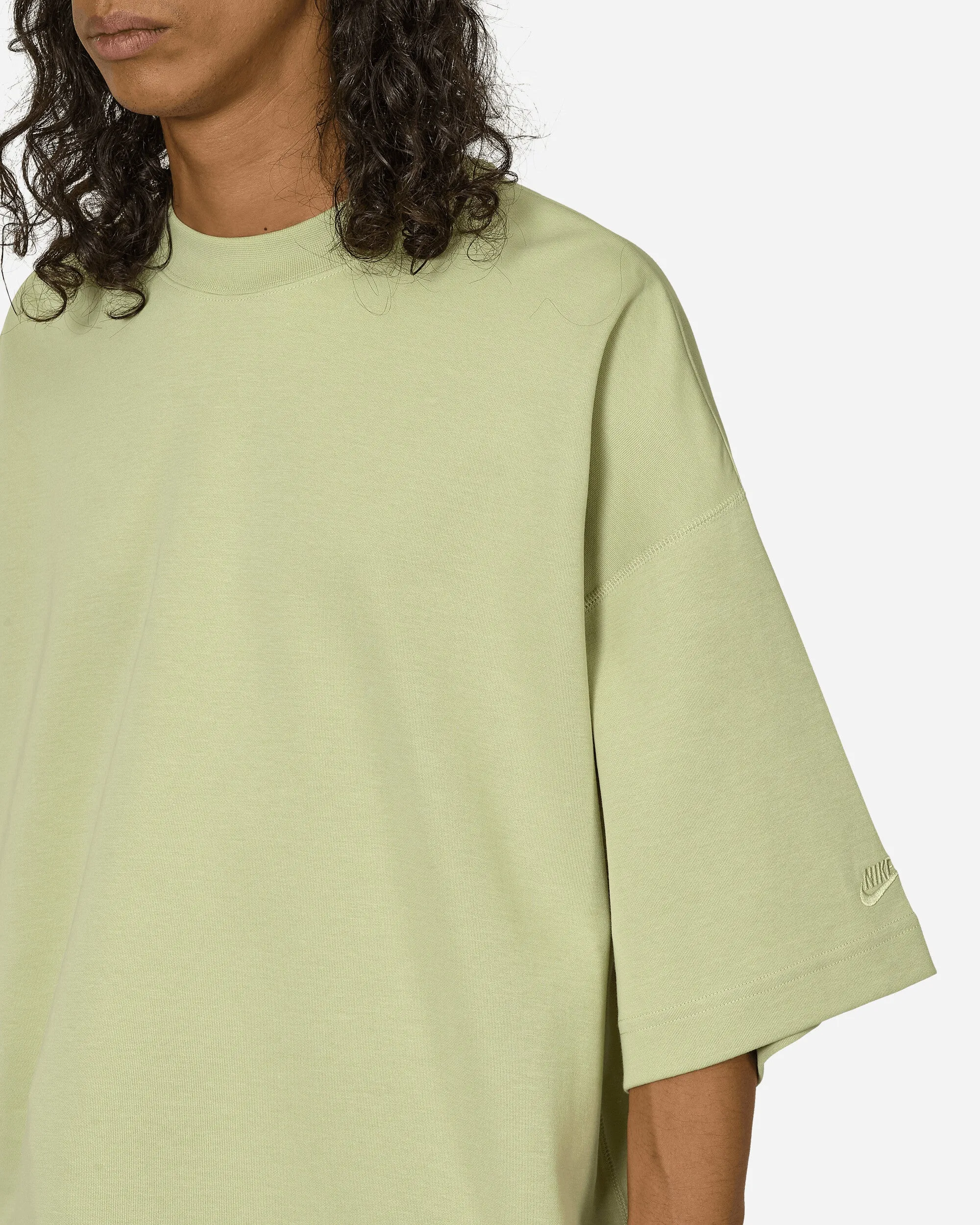 Tech Kurzarm-Fleece-T-Shirt Oliv Aura