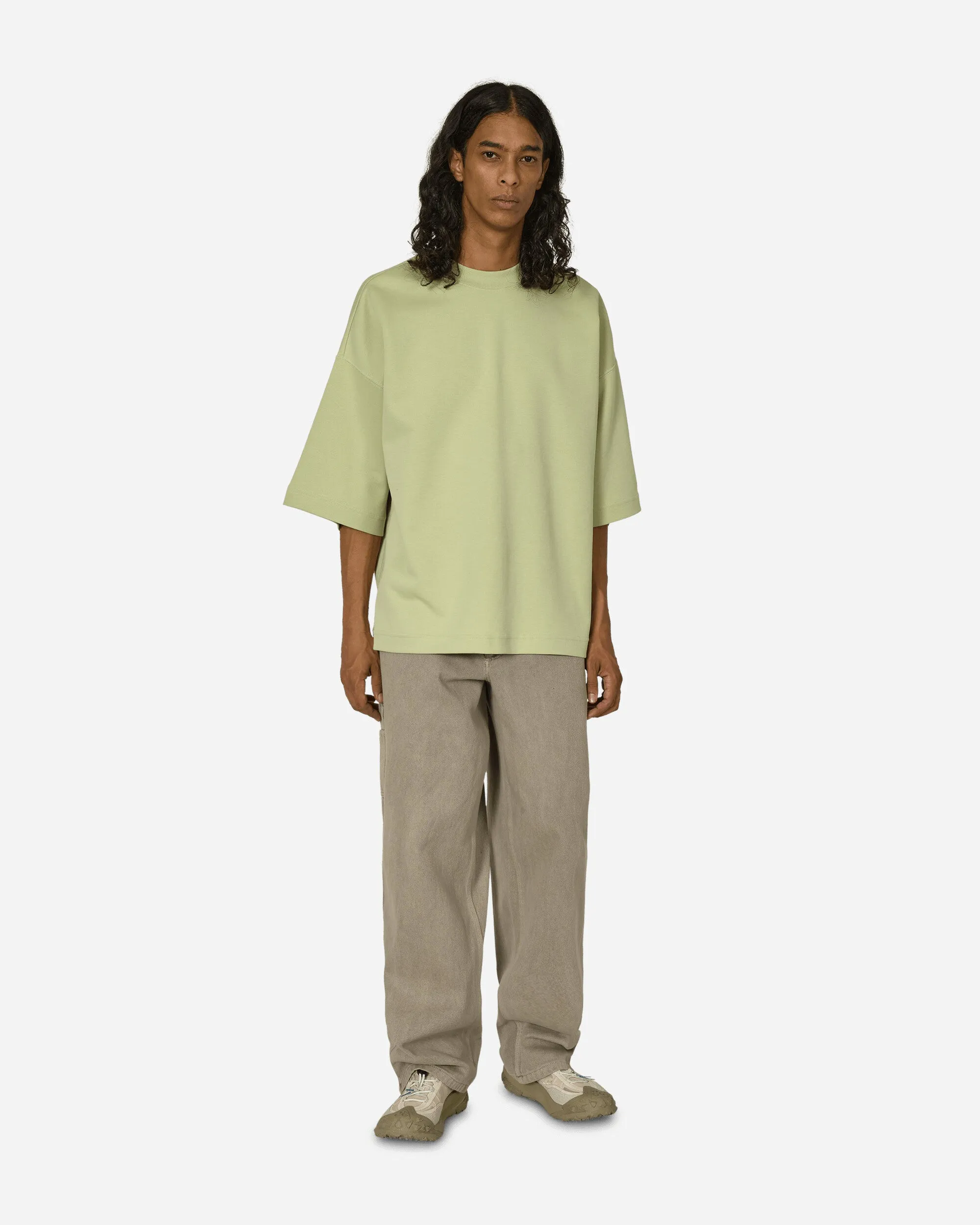 Tech Kurzarm-Fleece-T-Shirt Oliv Aura
