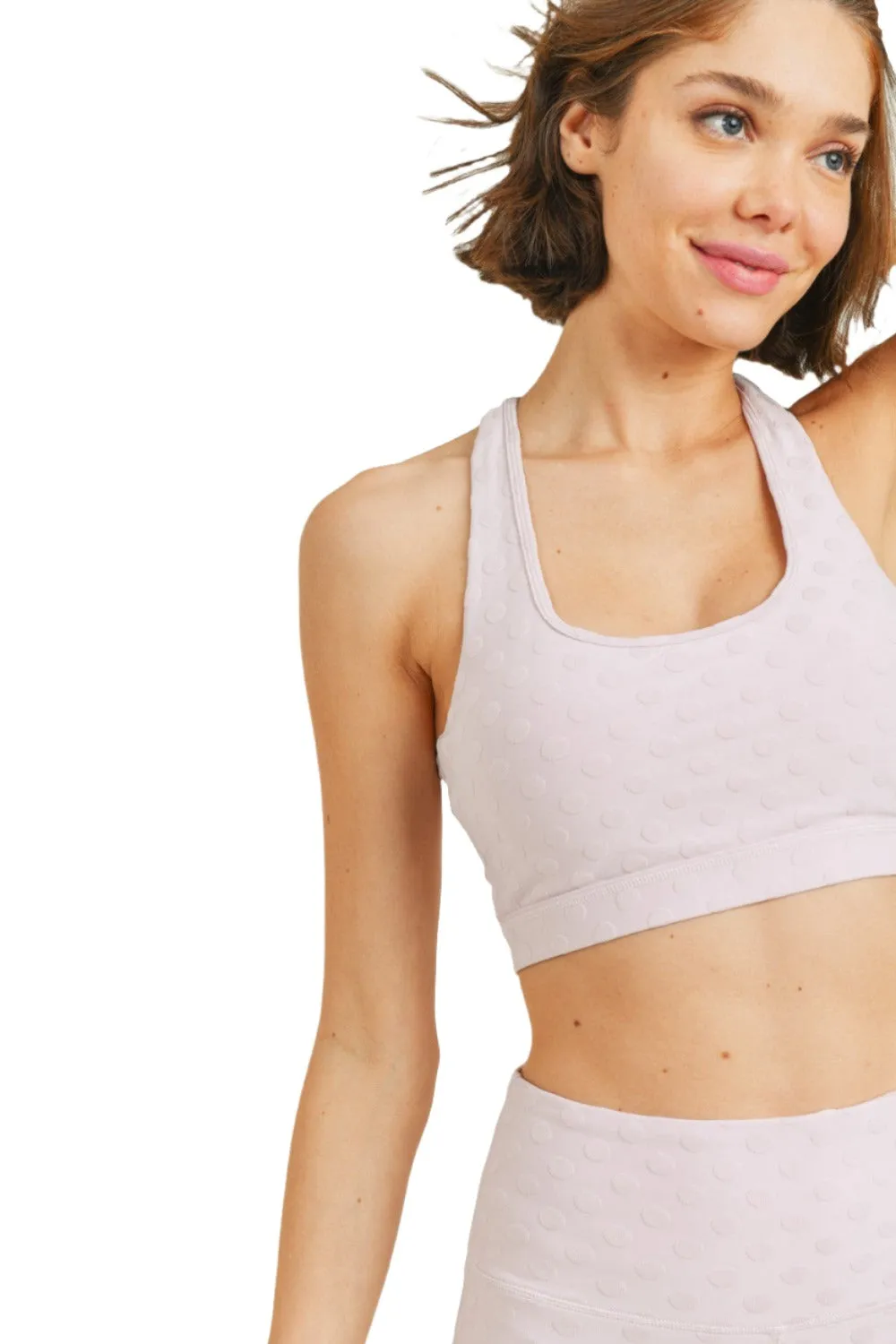 Strukturierter Jacquard-Punktoberteil TACTEL® Sport-BH AT8087
