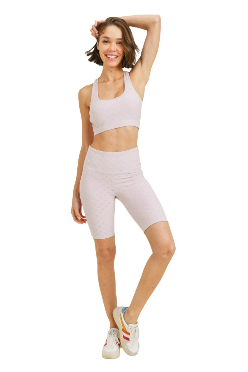 Strukturierter Jacquard-Punktoberteil TACTEL® Sport-BH AT8087