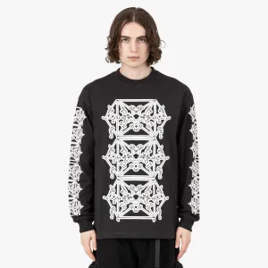 The Trilogy Tapes Envelope Ziegen-Langarmshirt / Schwarz