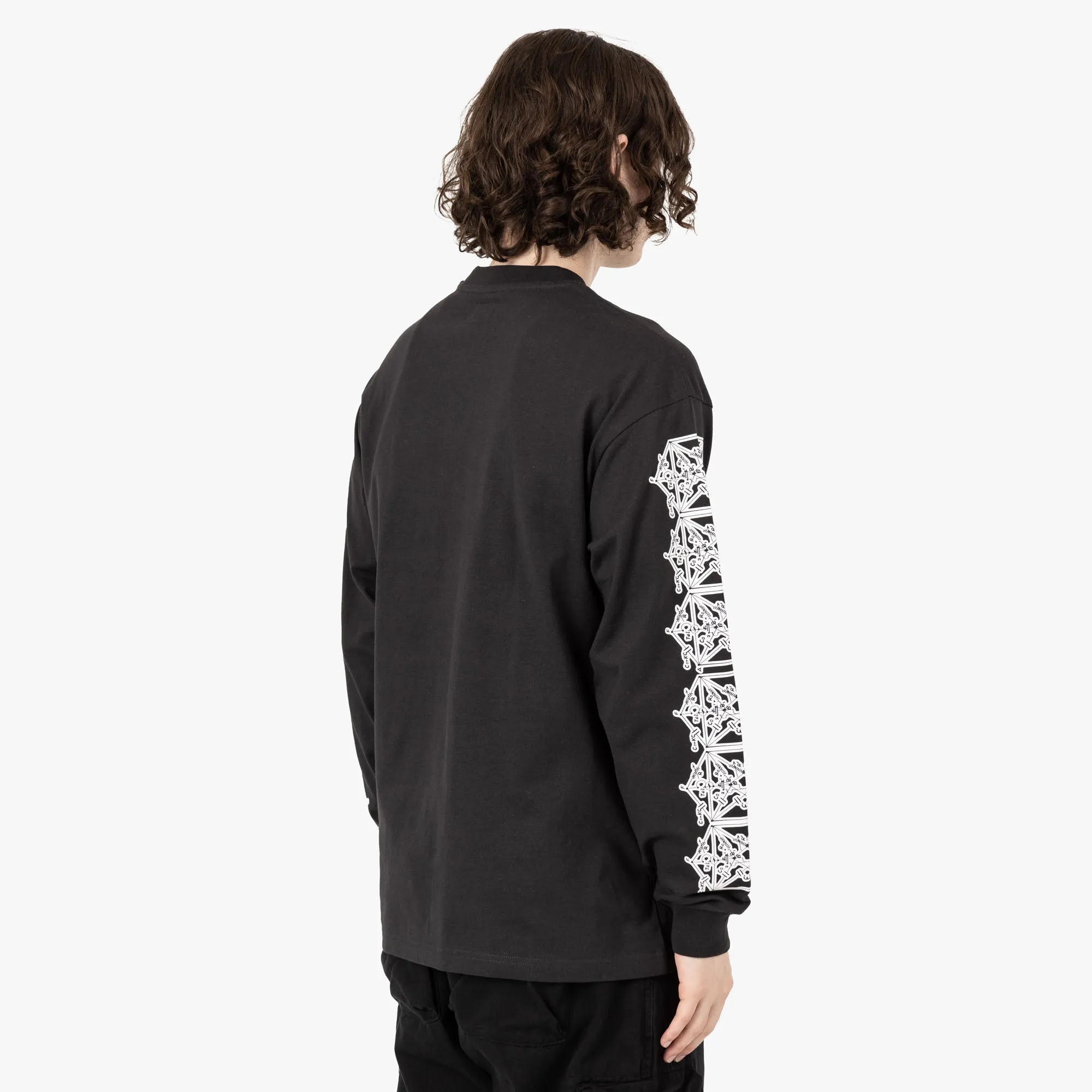The Trilogy Tapes Envelope Ziegen-Langarmshirt / Schwarz