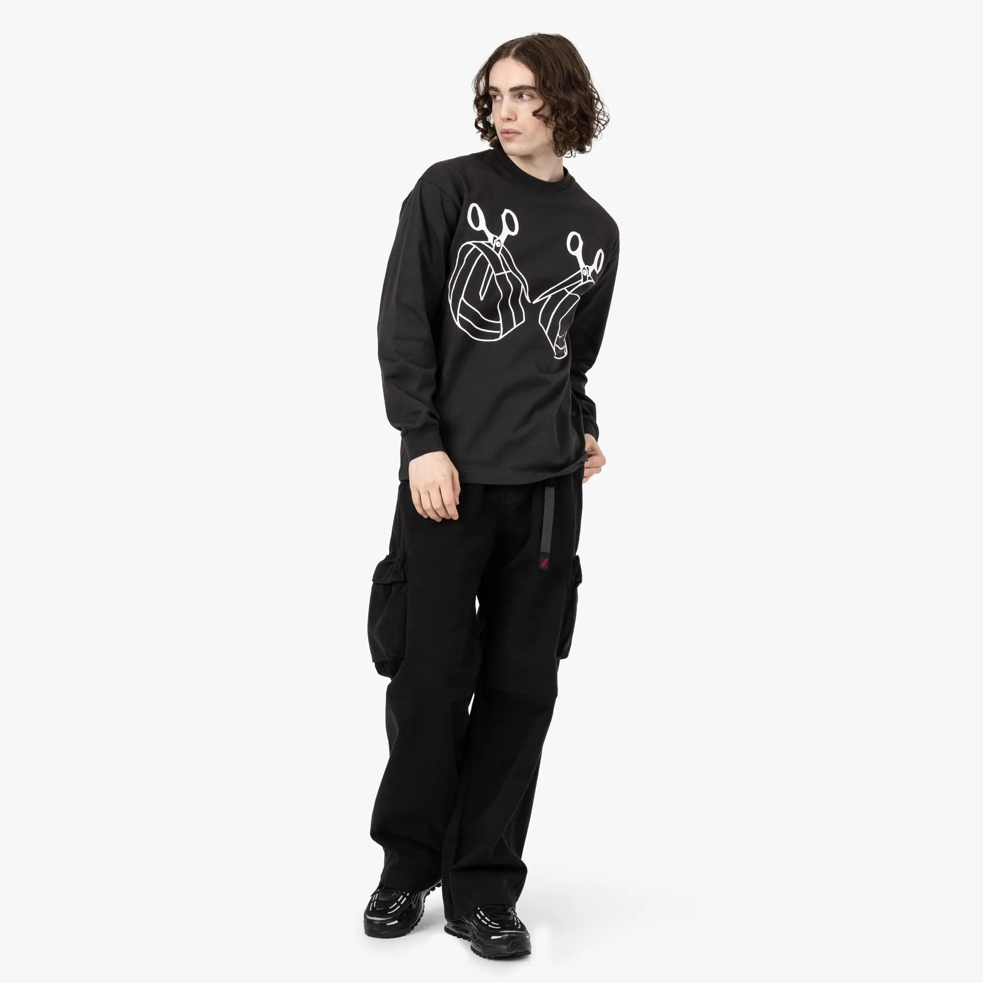 The Trilogy Tapes Mobius Band Langarm-Shirt / Schwarz