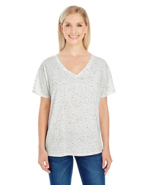 Threadfast Apparel 203FV Damen Triblend Fleck Kurzarm V-Ausschnitt T-Shirt