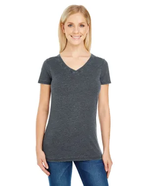 Threadfast Apparel 208B Damen Vintage Färbung Kurzarm V-Ausschnitt T-Shirt