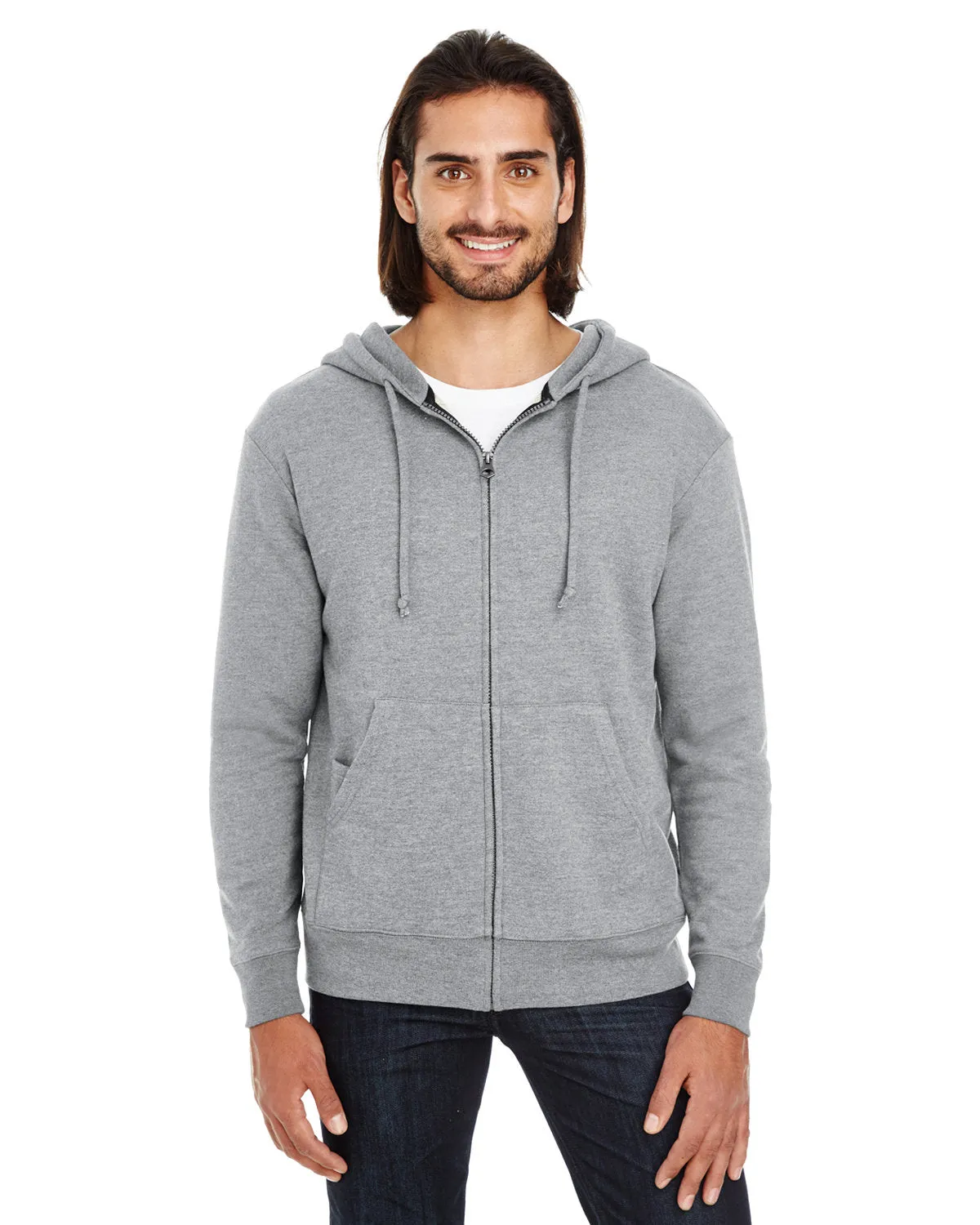 Threadfast Apparel 321Z Unisex Triblend French Terry Vollreißverschluss