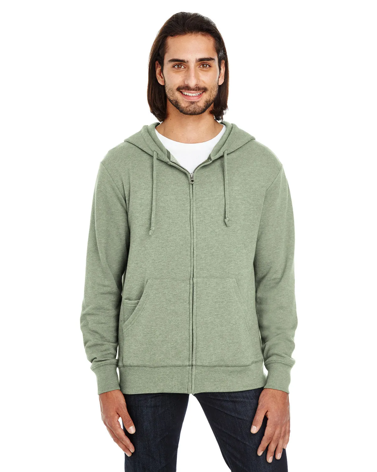Threadfast Apparel 321Z Unisex Triblend French Terry Vollreißverschluss