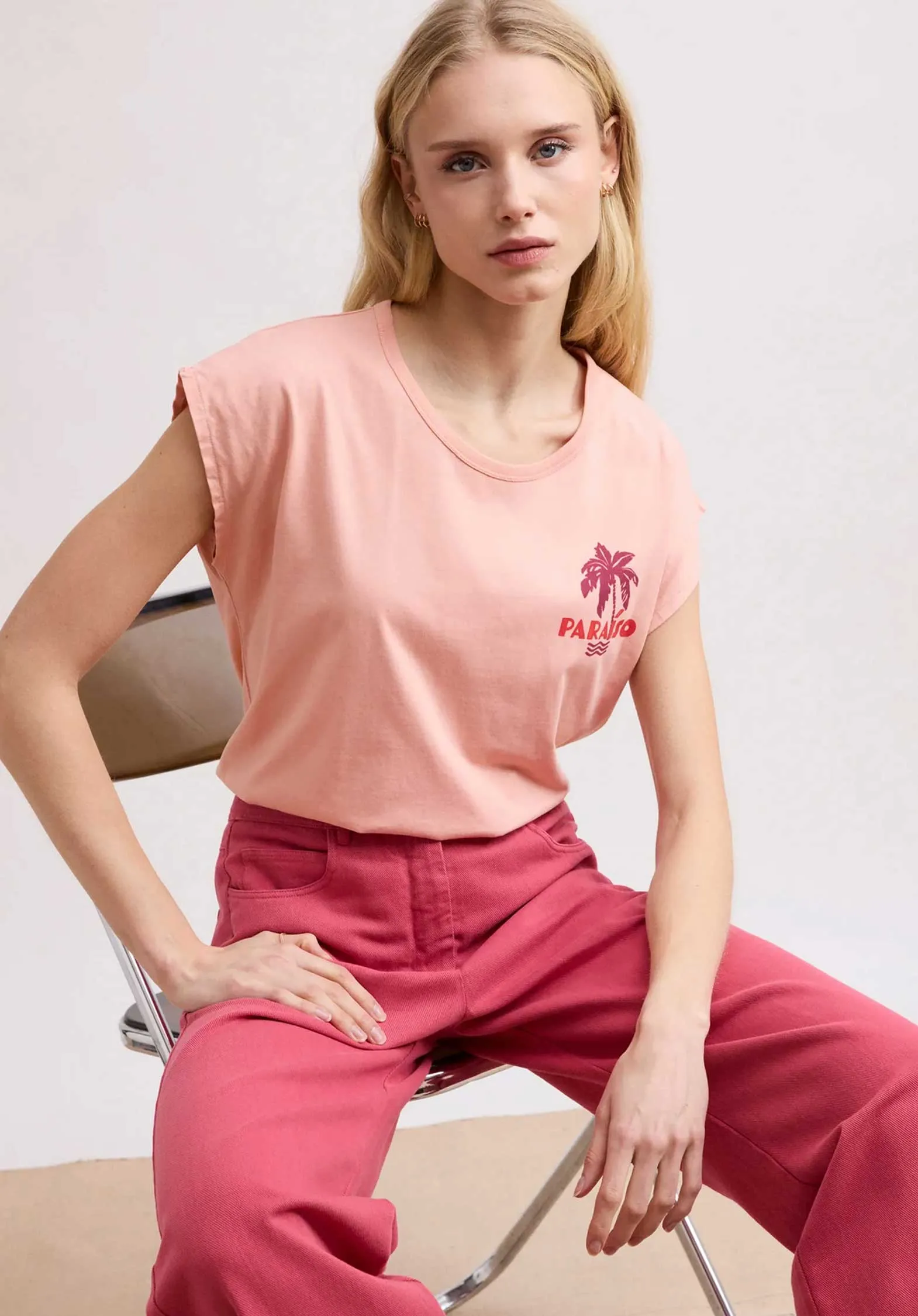 Tshirt Bdql510 Teraiso Bdql510 02-Pfirsich