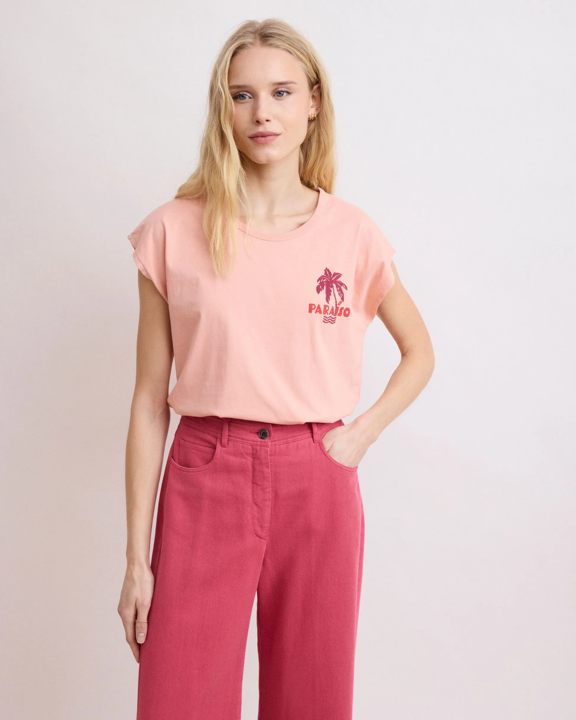 Tshirt Bdql510 Teraiso Bdql510 02-Pfirsich