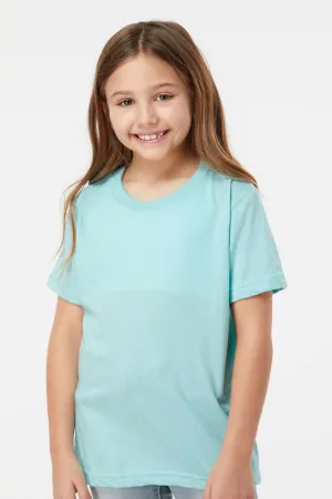 Tultex Jugend Fein-Jersey Kurzarm Rundhals T-Shirt - Heather Purist Blau