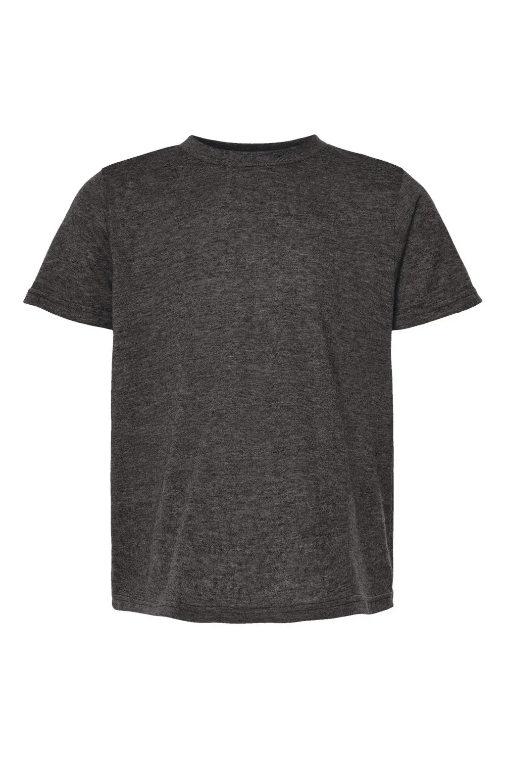Tultex Jugendliches Poly-Rich Kurzarm-Crewneck T-Shirt - Heather Graphitgrau