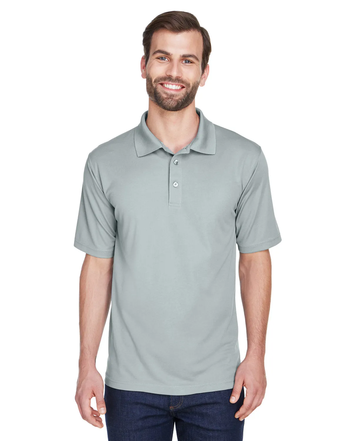 UltraClub 8210T Herren Lang Cool & Dry Mesh Piqué Polo