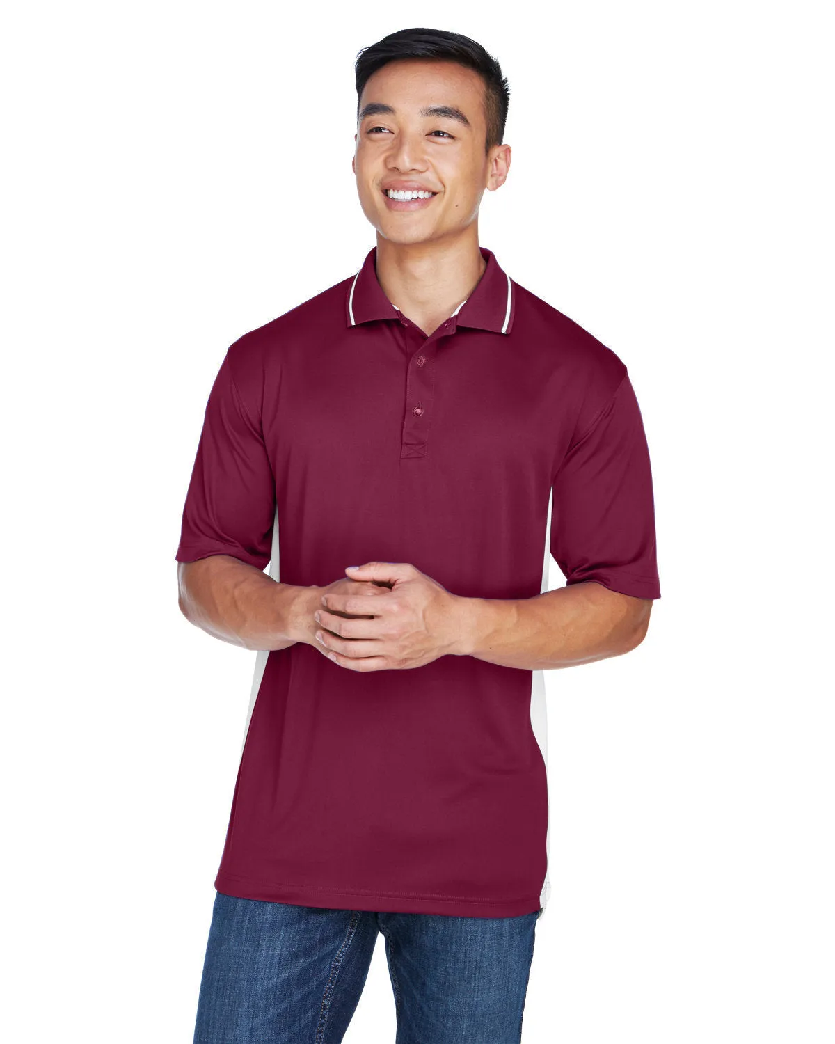 UltraClub 8406 Herren Cool & Dry Sport Polo in Zweifarben