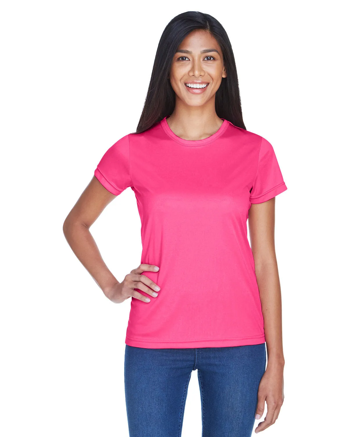 UltraClub 8420L Damen Cool & Dry Sport Performance Interlock-T-Shirt